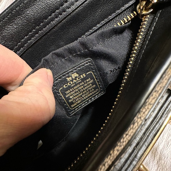 COACH Mini Swagger Gold Metallic Crossbody - Picture 10 of 15